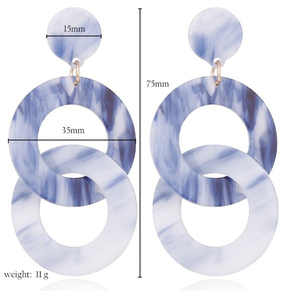 Twisted Double Round earring - Picture 2 of 2